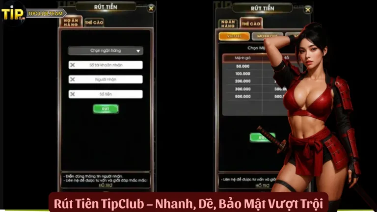 Rút Tiền TipClub – Nhanh, Dễ, Bảo Mật Vượt Trội 8 Rút Tiền TipClub – Nhanh, Dễ, Bảo Mật Vượt Trội